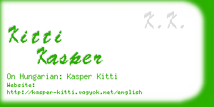 kitti kasper business card